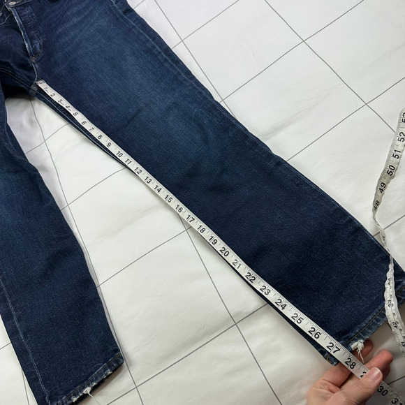 Agolde Jeans Women 27 Blue Nico High Rise Slim Cabana Button Fly Dark Wash Denim - Picture 11 of 13